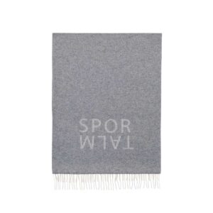 Серый шарф SPORTALM из шерсти с бахромой